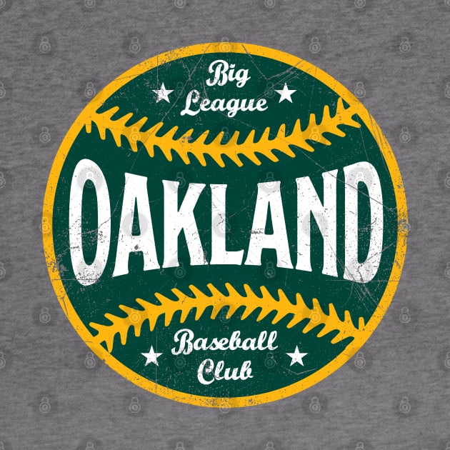 Oakland Retro Big League Baseball - White by KFig21